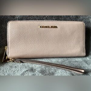 Michael Kors Blush Pink Leather Wristlet